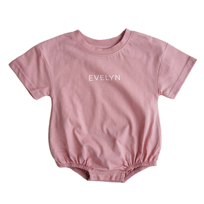 Personalized Short Sleeve Bubble Romper | Sweet & Sassy