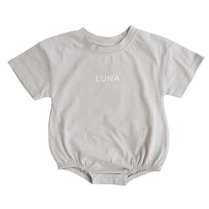 Personalized Short Sleeve Bubble Romper | Sweet & Sassy