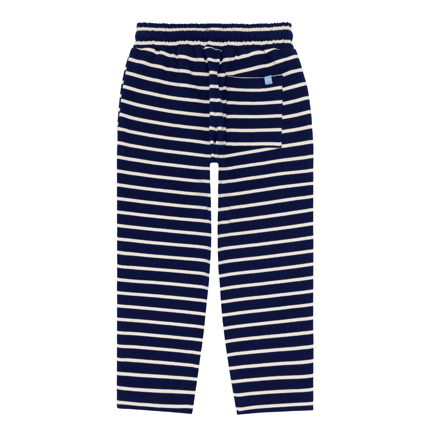 unisex navy and cream stripe pant
