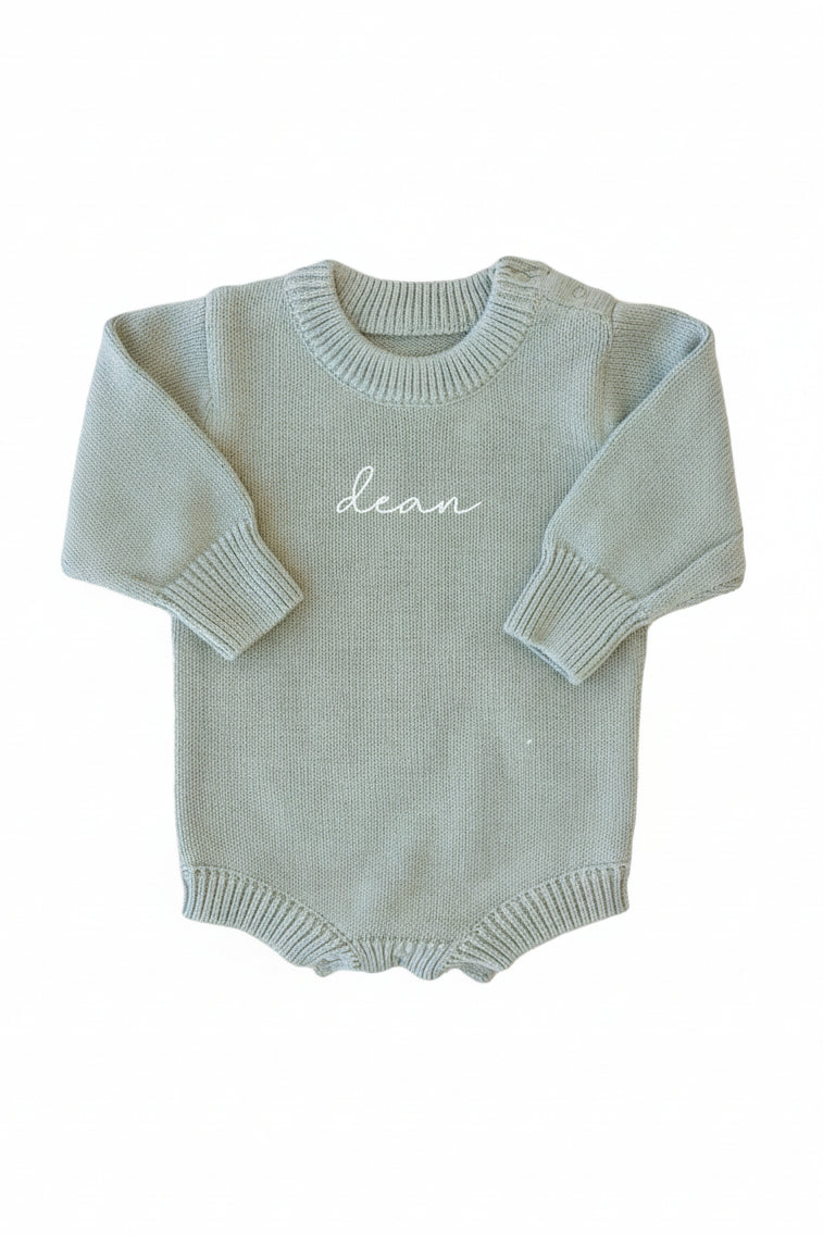 Personalized Printed Knit Sweater Bubble | Smoke