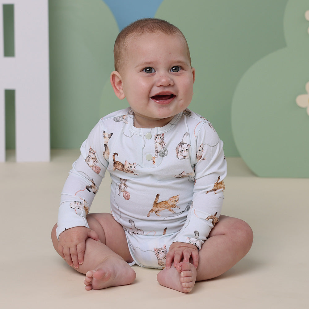 Kittens Long Sleeve Organic Bodysuit