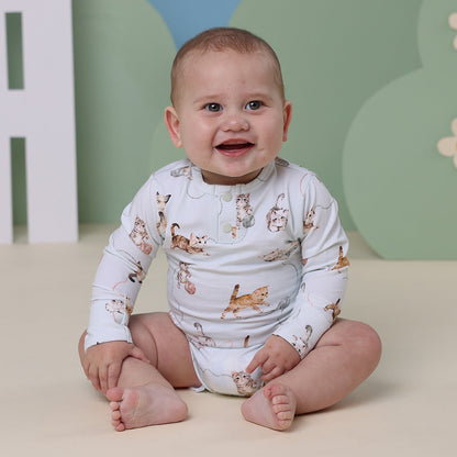 Kittens Long Sleeve Organic Bodysuit