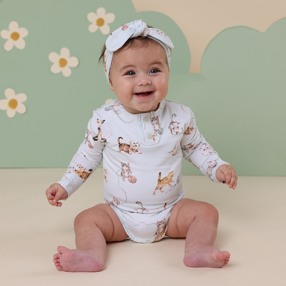 Kittens Long Sleeve Organic Bodysuit