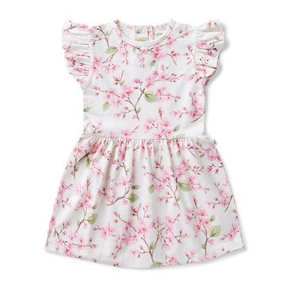 Cherry Blossom Short Sleeve Organic Dress
