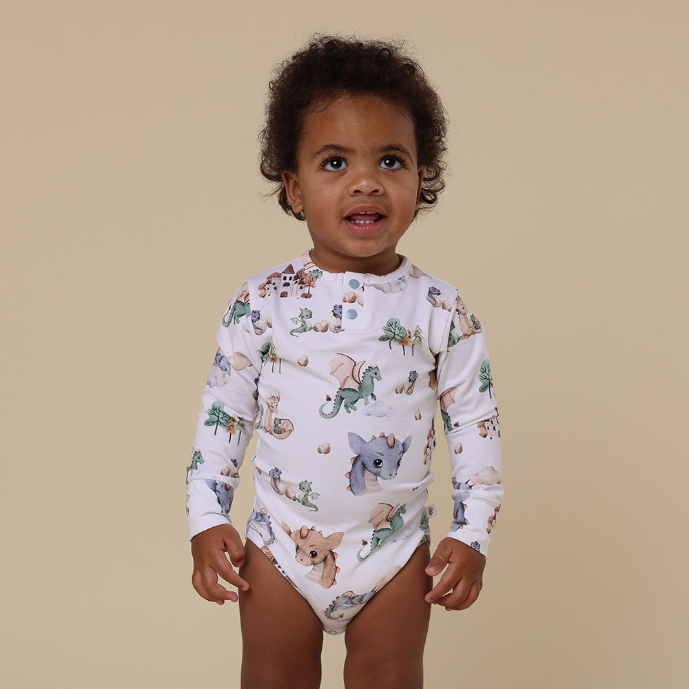 Dragon Long Sleeve Organic Bodysuit