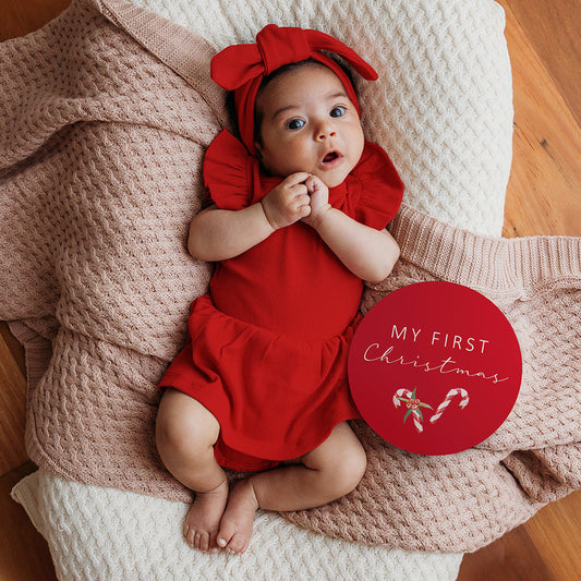 Red Short Sleeve Organic Dress