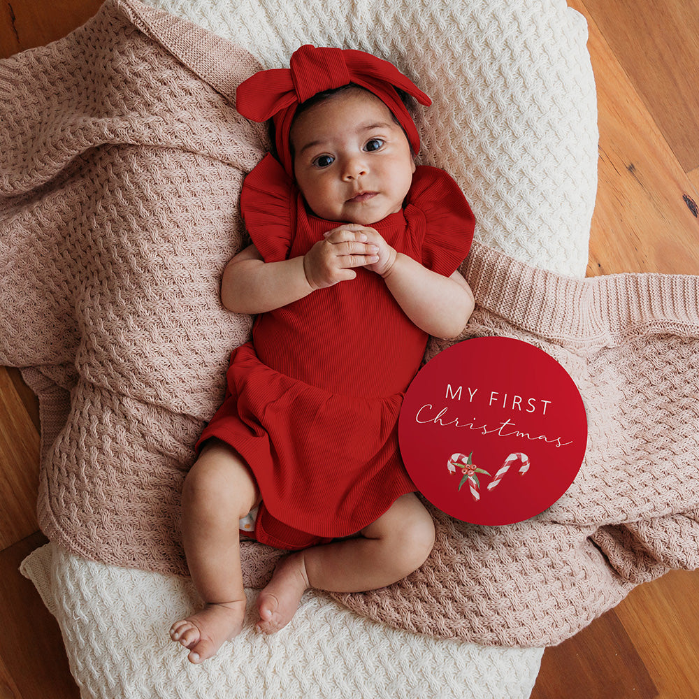 Red Short Sleeve Organic Dress