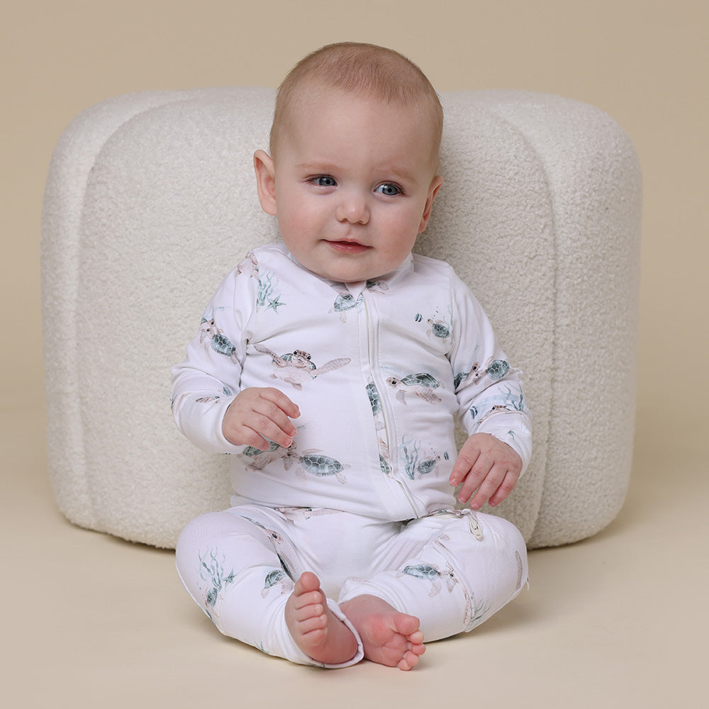 Turtle Organic Snugglesuit Convertible Romper