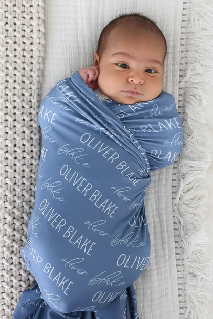 Personalized Baby Name Swaddle Blanket | Dusty Hues