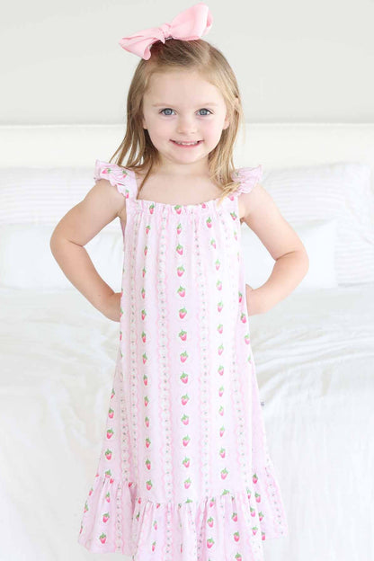 Full Length Ruffle Nightgown | Berry Sweet