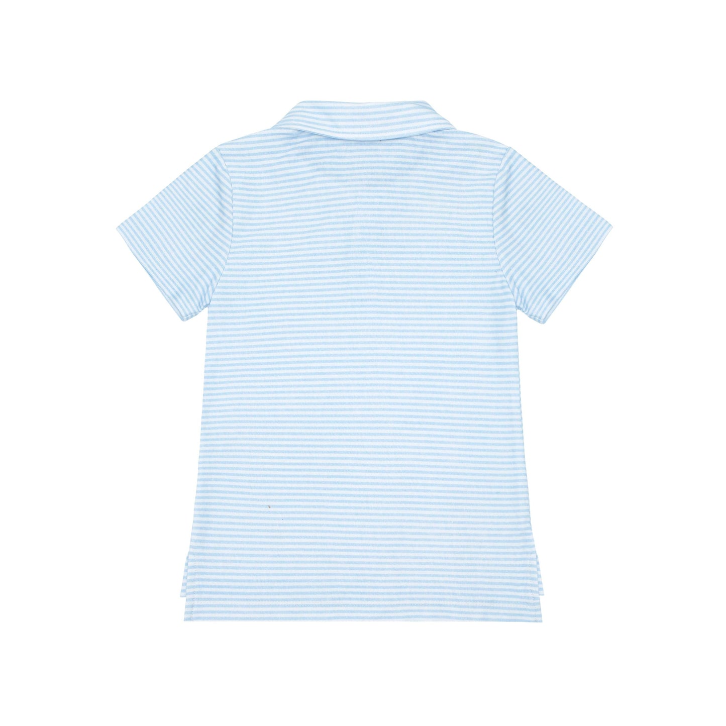 boys powder blue stripe cotton polo