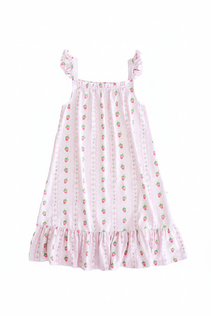 Full Length Ruffle Nightgown | Berry Sweet