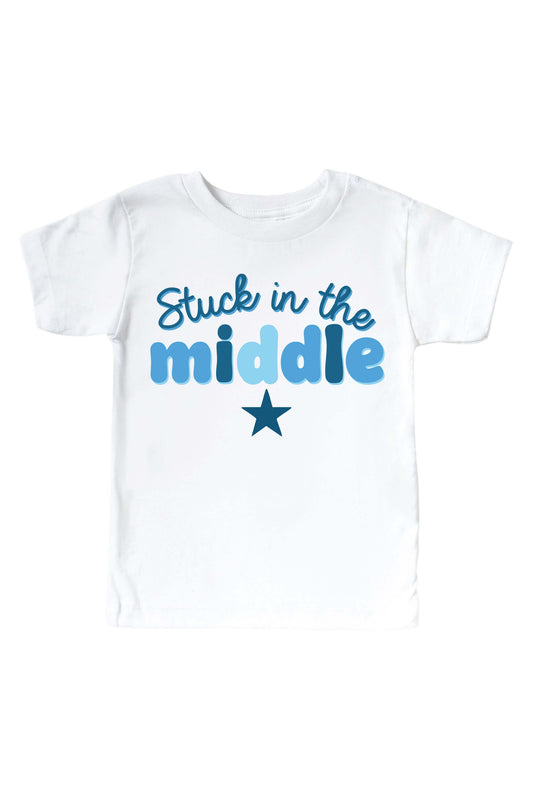 Stuck In The Middle Kids Graphic Tee | White