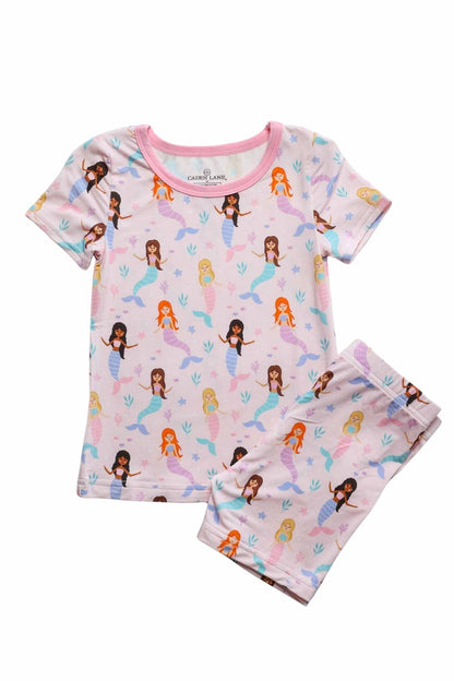 Two Piece Short Pajama Set | Let's Be Mermaids