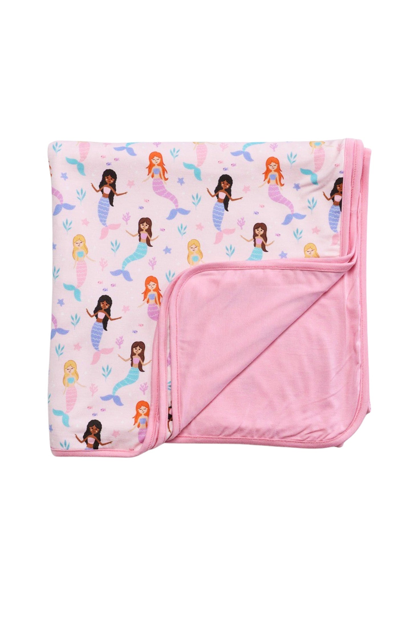 Double Sided Bamboo Blanket | Let's Be Mermaids