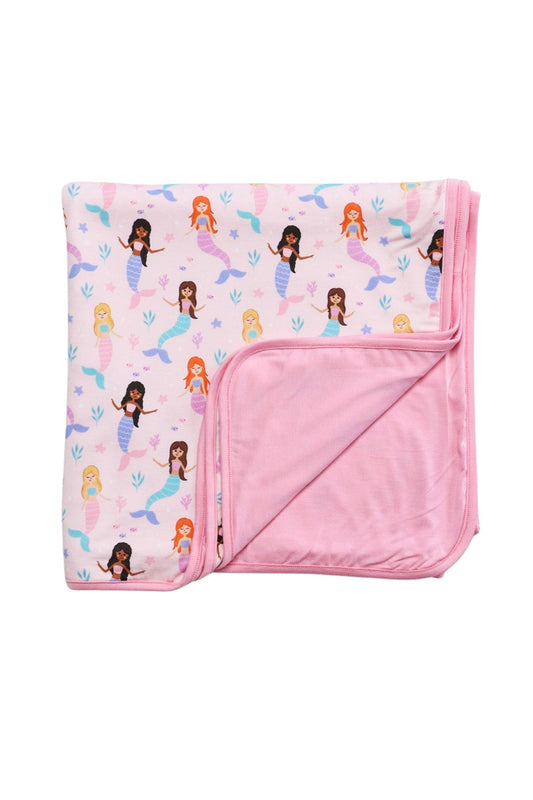 Double Sided Bamboo Blanket | Let's Be Mermaids