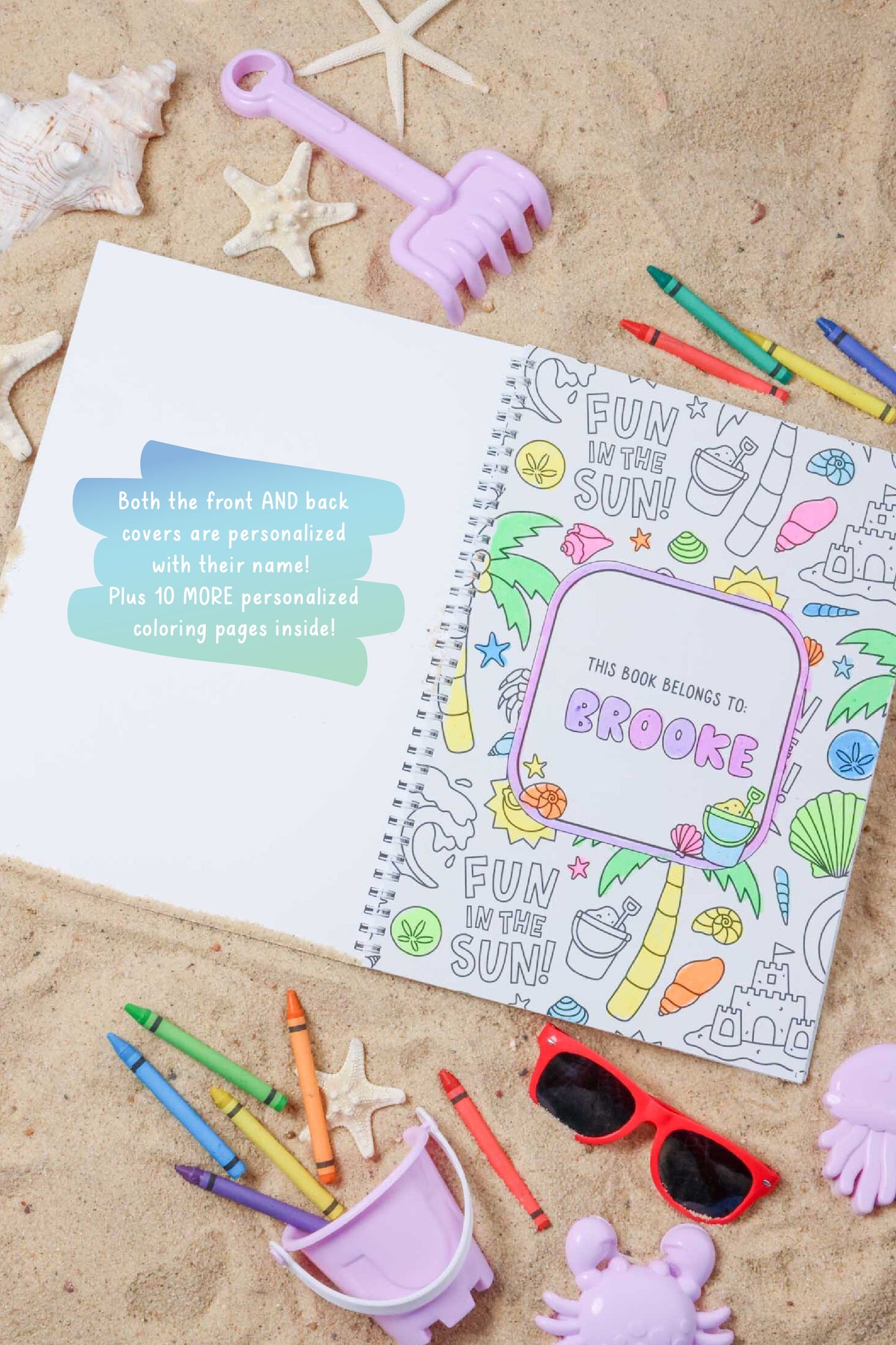 Personalized Coloring Book | Beach Bash