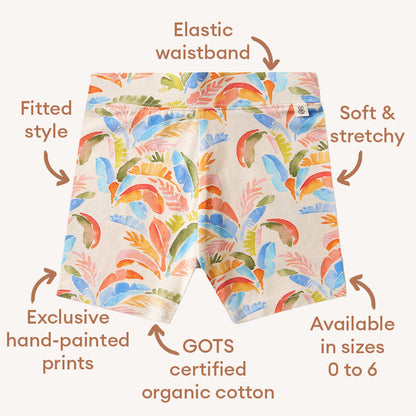 Summer Palm Organic Bike Shorts