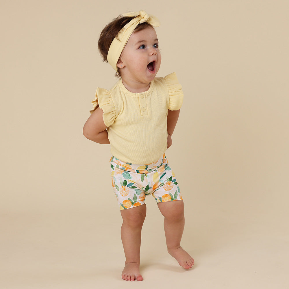 Sunny Citrus Organic Bike Shorts