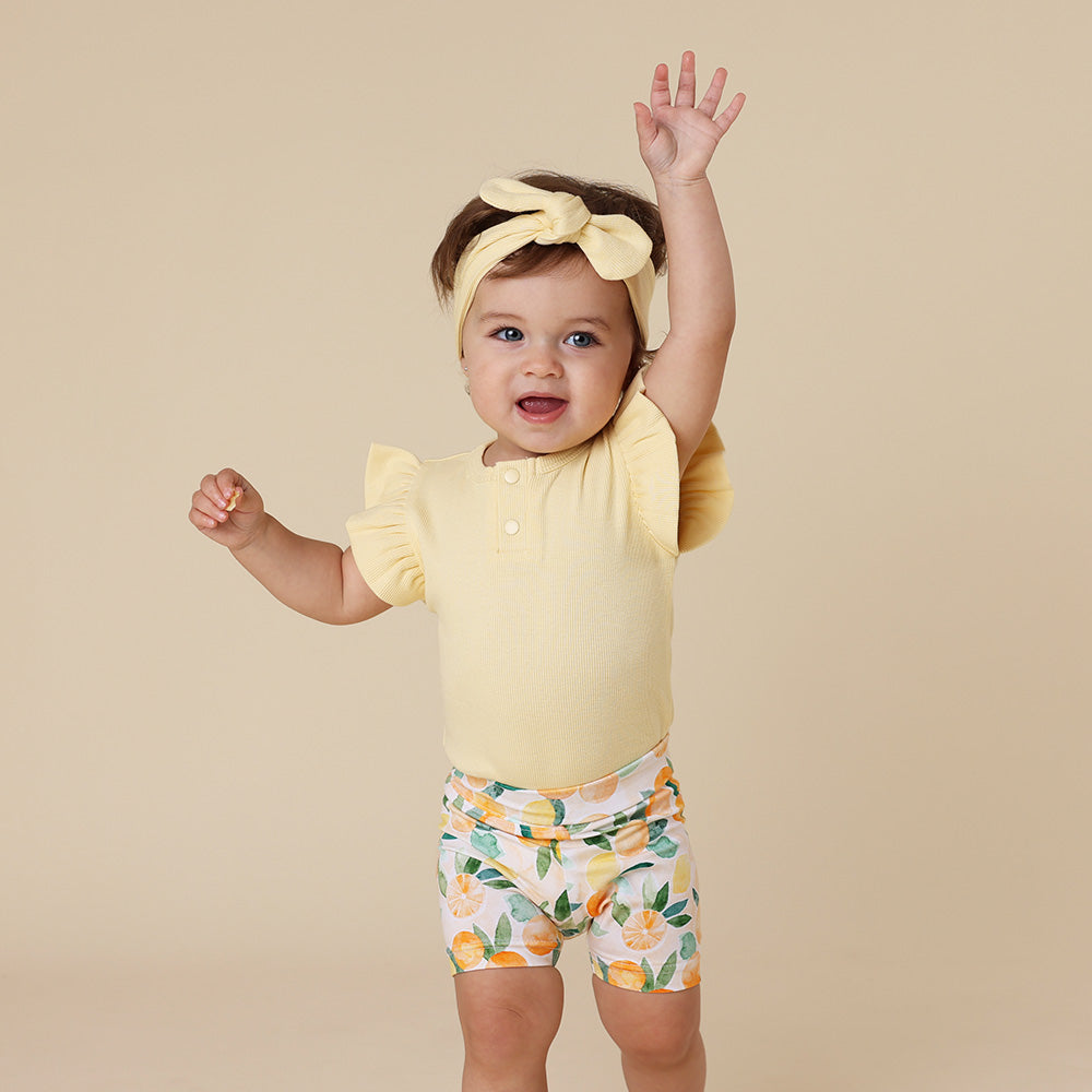 Sunny Citrus Organic Bike Shorts