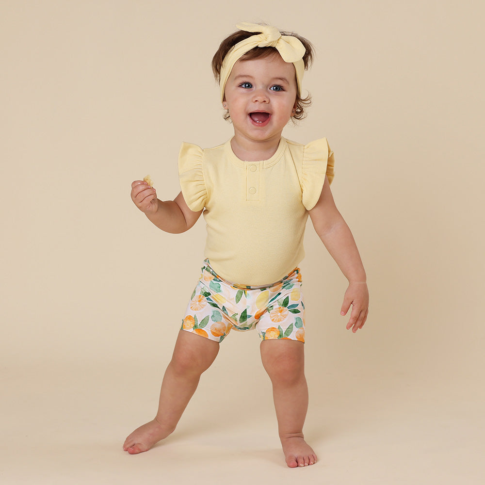 Sunny Citrus Organic Bike Shorts