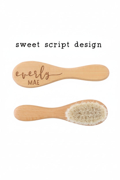 Personalized Wooden Baby Brush