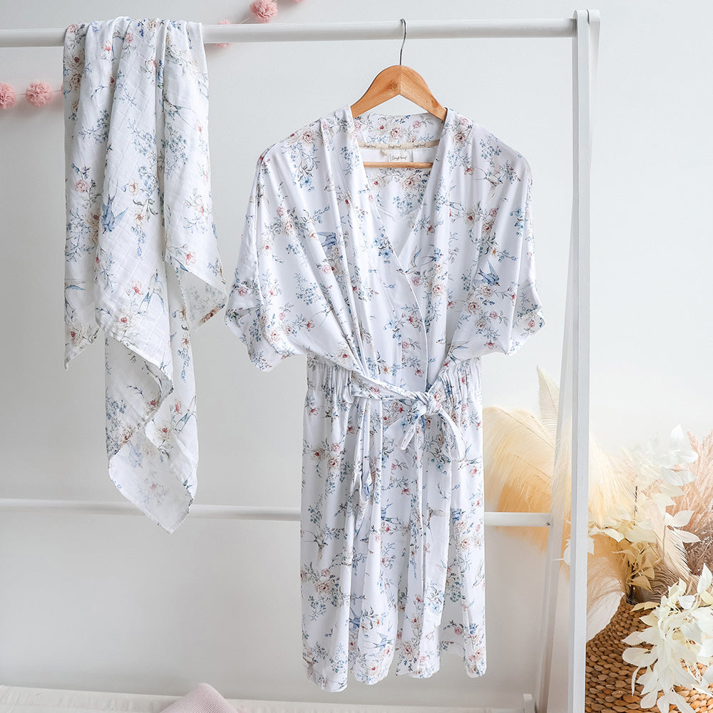 Sweet Swallows Organic Maternity Robe