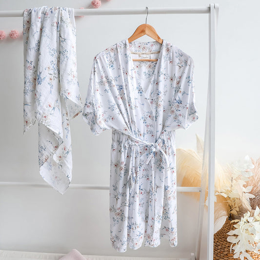 Sweet Swallows Organic Maternity Robe