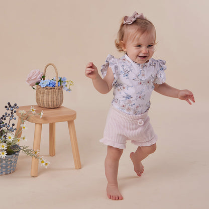 Blush Pink Organic Cotton Knit Bloomers