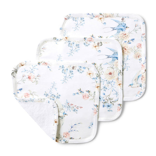 Sweet Swallows Organic Wash Cloths - 3 Pack