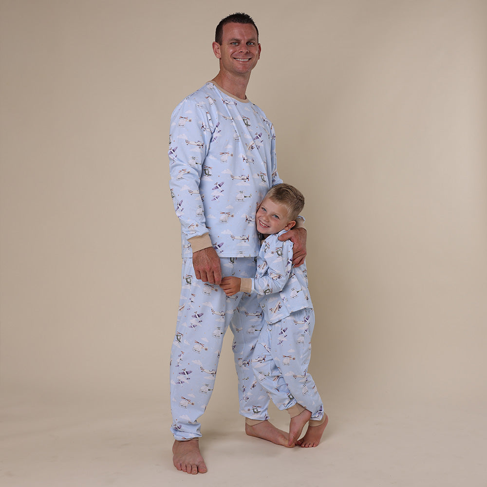 Taking Flight Organic Mens Long Sleeve PJ Set
