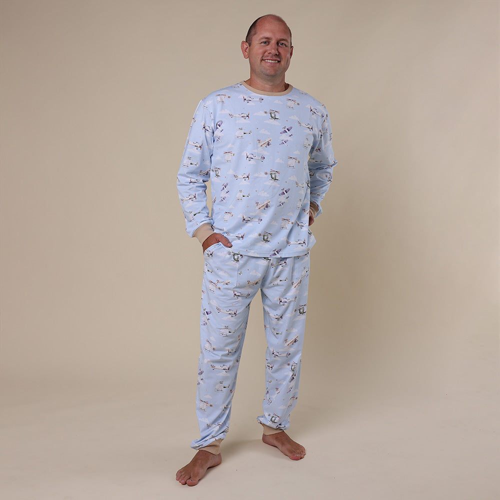 Taking Flight Organic Mens Long Sleeve PJ Set
