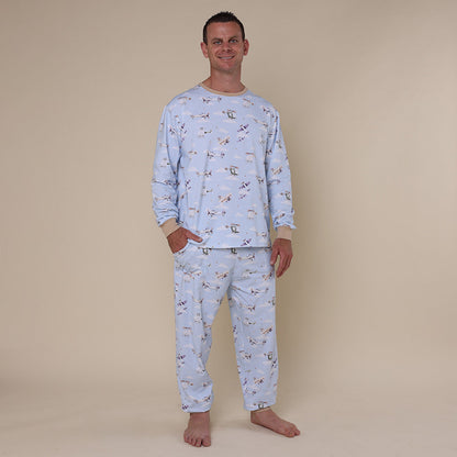 Taking Flight Organic Mens Long Sleeve PJ Set