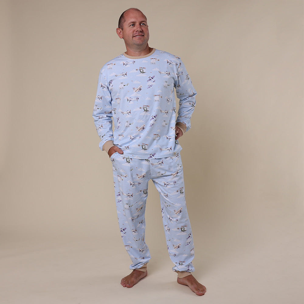 Taking Flight Organic Mens Long Sleeve PJ Set