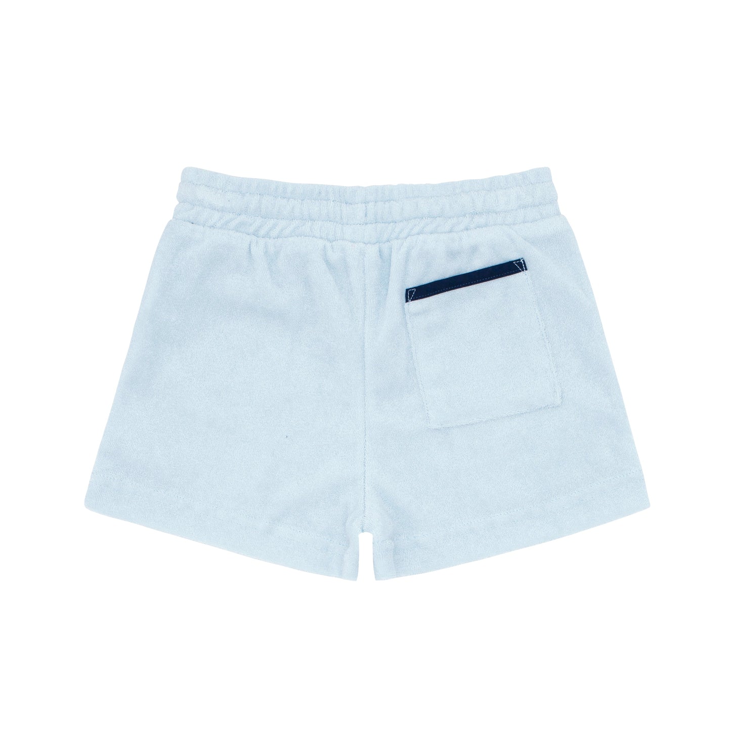 boys light blue french terry short