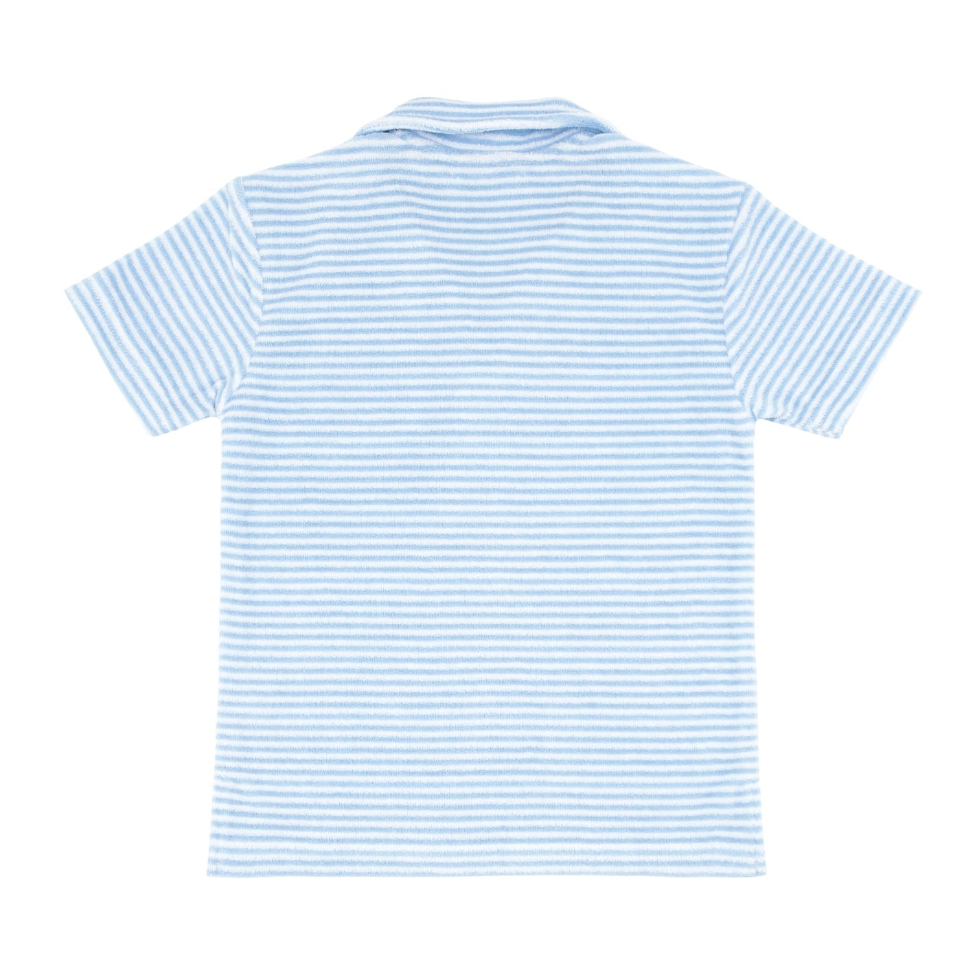 boys powder blue stripe french terry polo