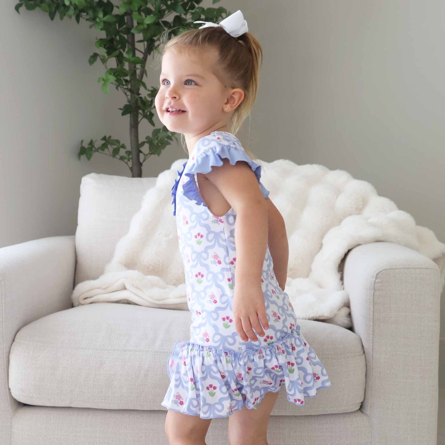 Flutter Sleeve Nightgown | Tied In Tulips