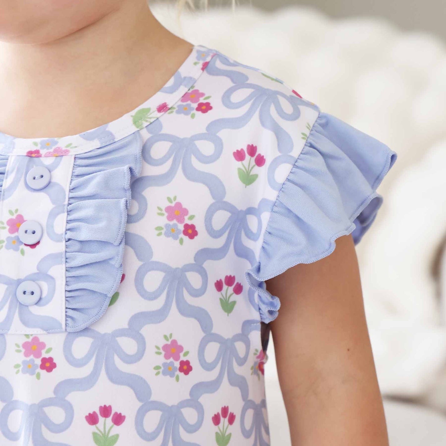 Flutter Sleeve Nightgown | Tied In Tulips