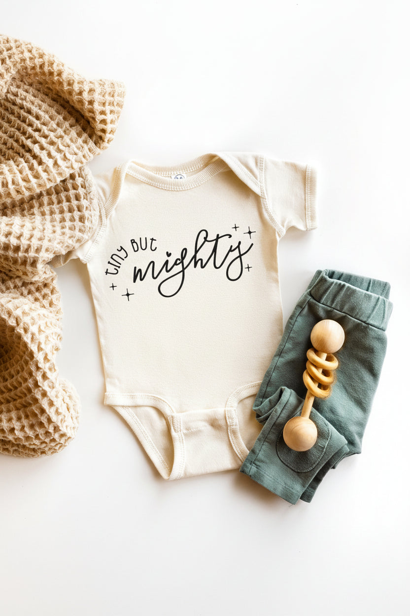 Tiny But Mighty Graphic Bodysuit | Natural