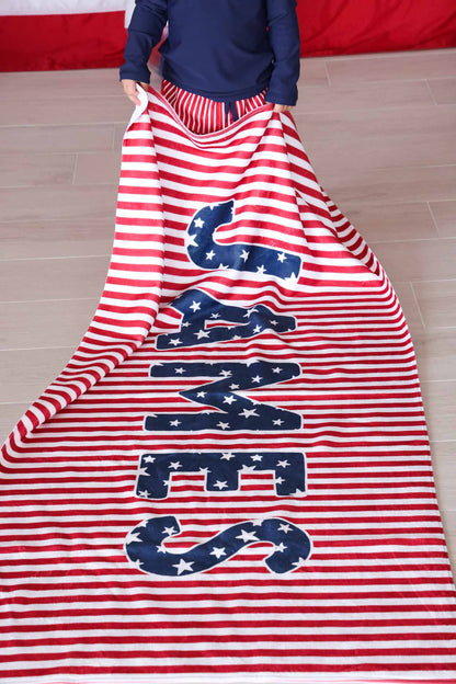 Personalized Kids Beach Towel | Stars & Stripes Party