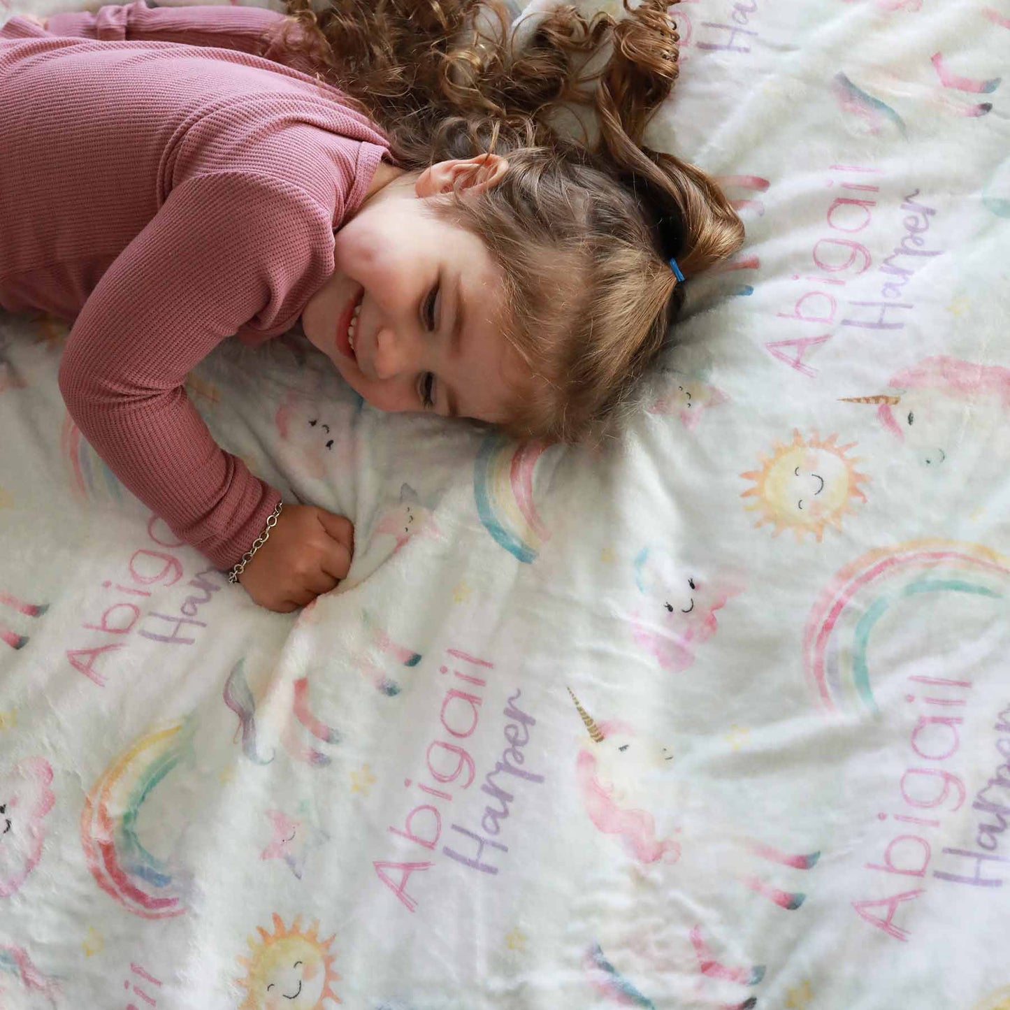 Magical Unicorns Personalized Kids Blanket