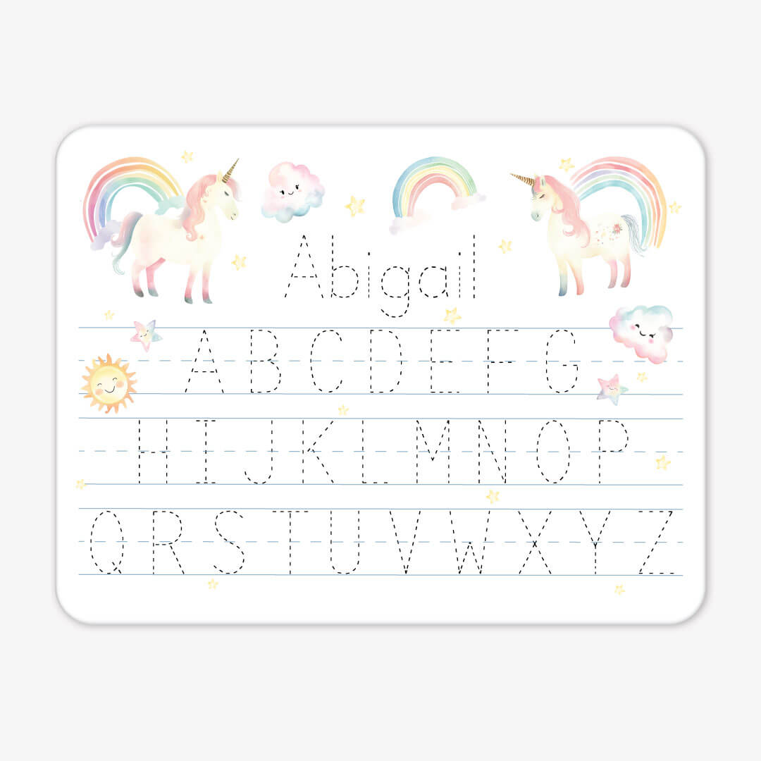 Kids Personalized Whiteboard | Magical Unicorns