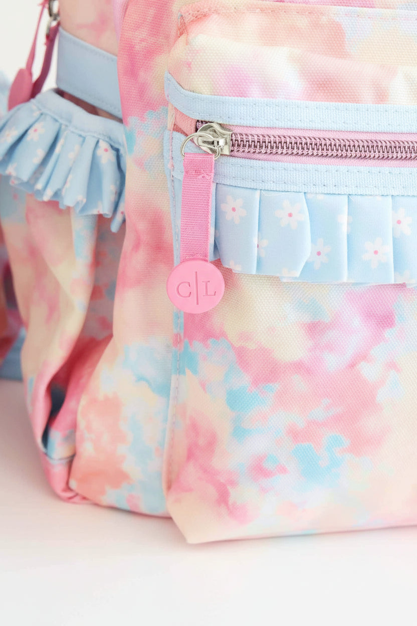 Kids Embroidered Ruffle Backpack | Candy Clouds