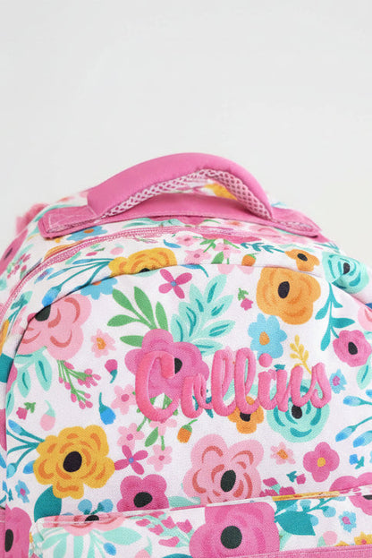 Kids Embroidered Ruffle Backpack | Pretty Poppies