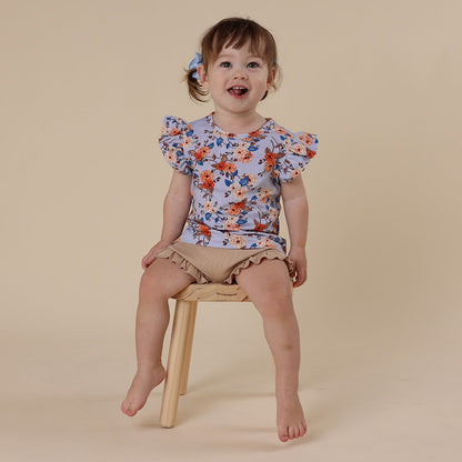 Vintage Blossom Organic T-Shirt with Frill
