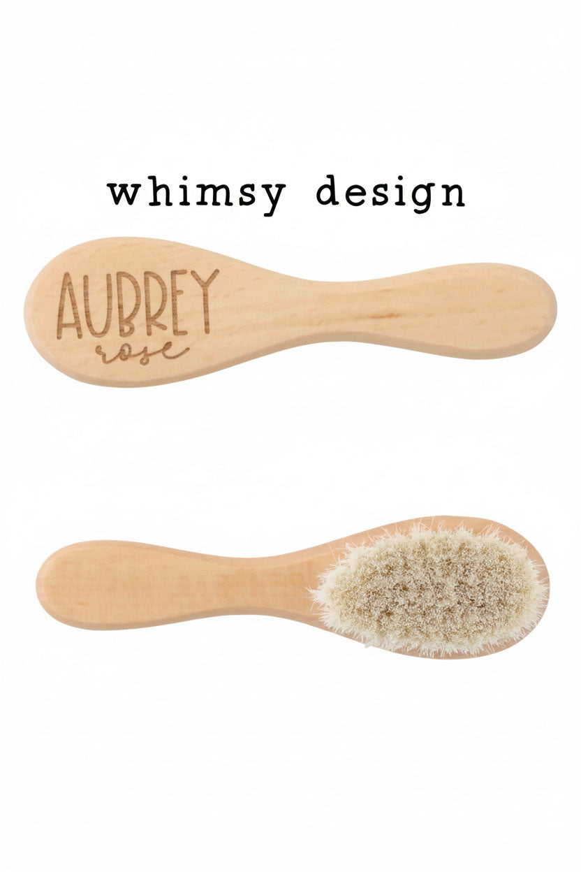 Personalized Wooden Baby Brush