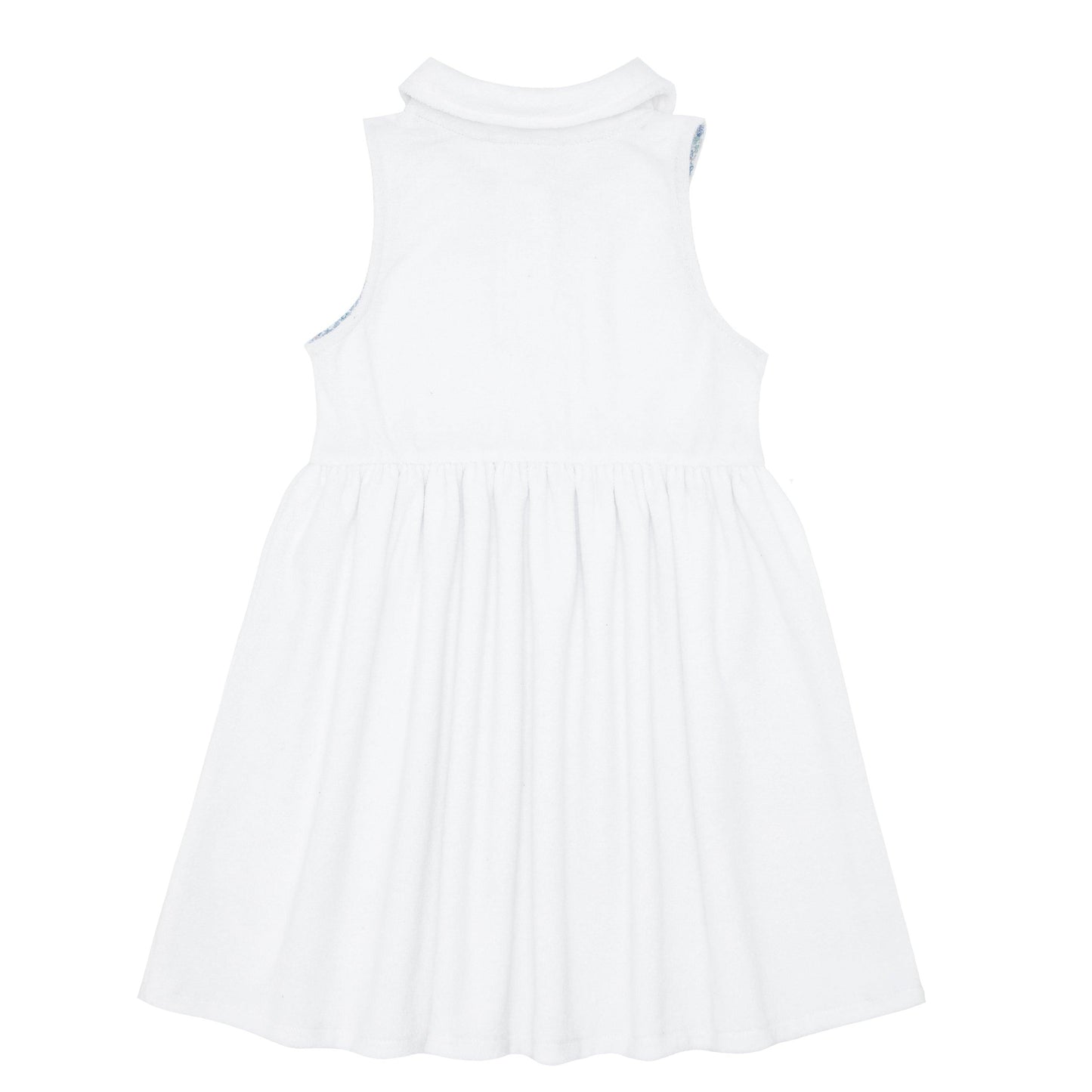 girls white french terry tennis dress