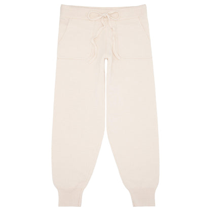 women's cream knit pant