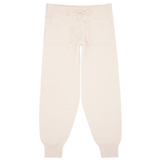 women's cream knit pant