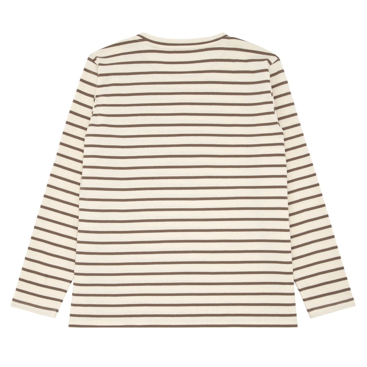 women's mocha stripe long sleeve tee